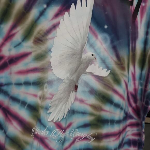 Amiri Tie Dye Rainbow Dove Tee In Multi Size XL - Picture 8 of 16